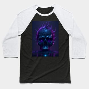 Surreal Mystic Skull Baseball T-Shirt